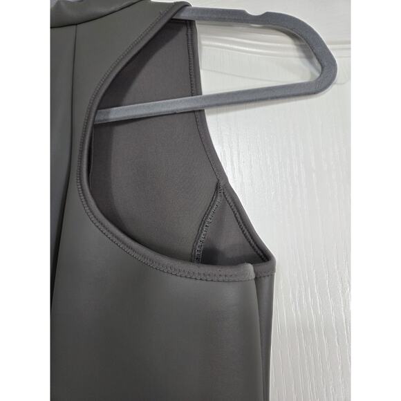 SKIMS Rubberized Scuba Swim Mock Neck Gray Chalk Dress NWT, Women's Medium - Picture 12 of 13